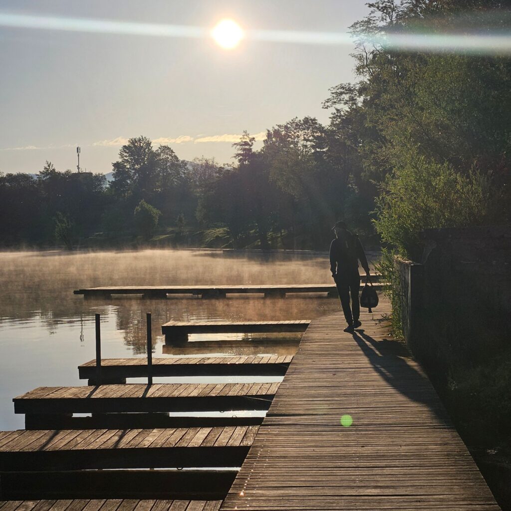 joy and zen Slovenija Kocevje lake tranquillity before 60k running